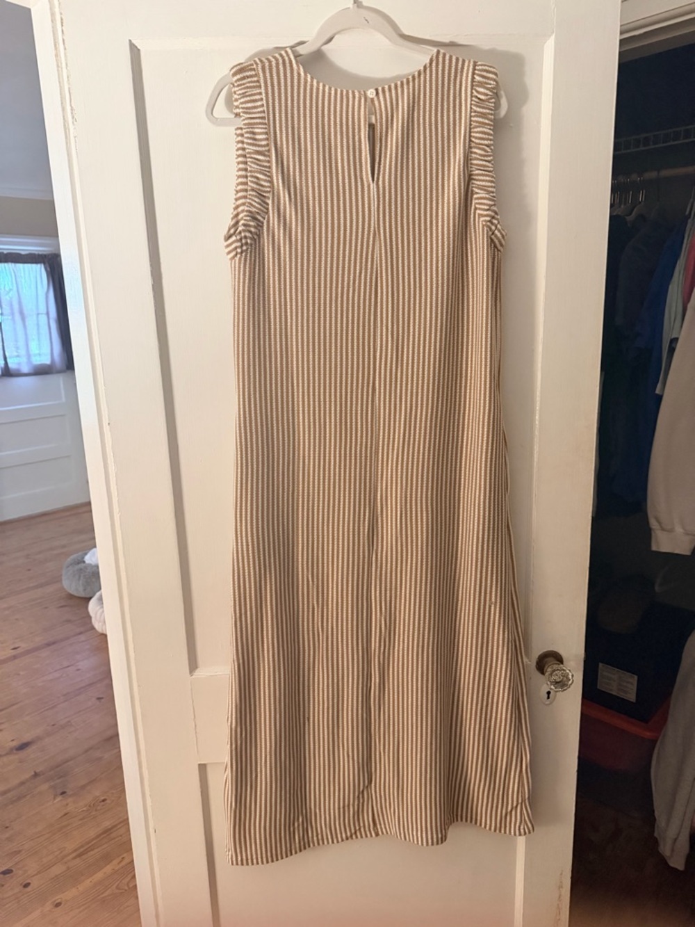 Julia Striped Maxi, Khaki/Cream - Picture 7 of 7